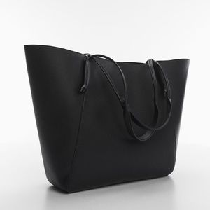 Mango Knot handle shopper bag